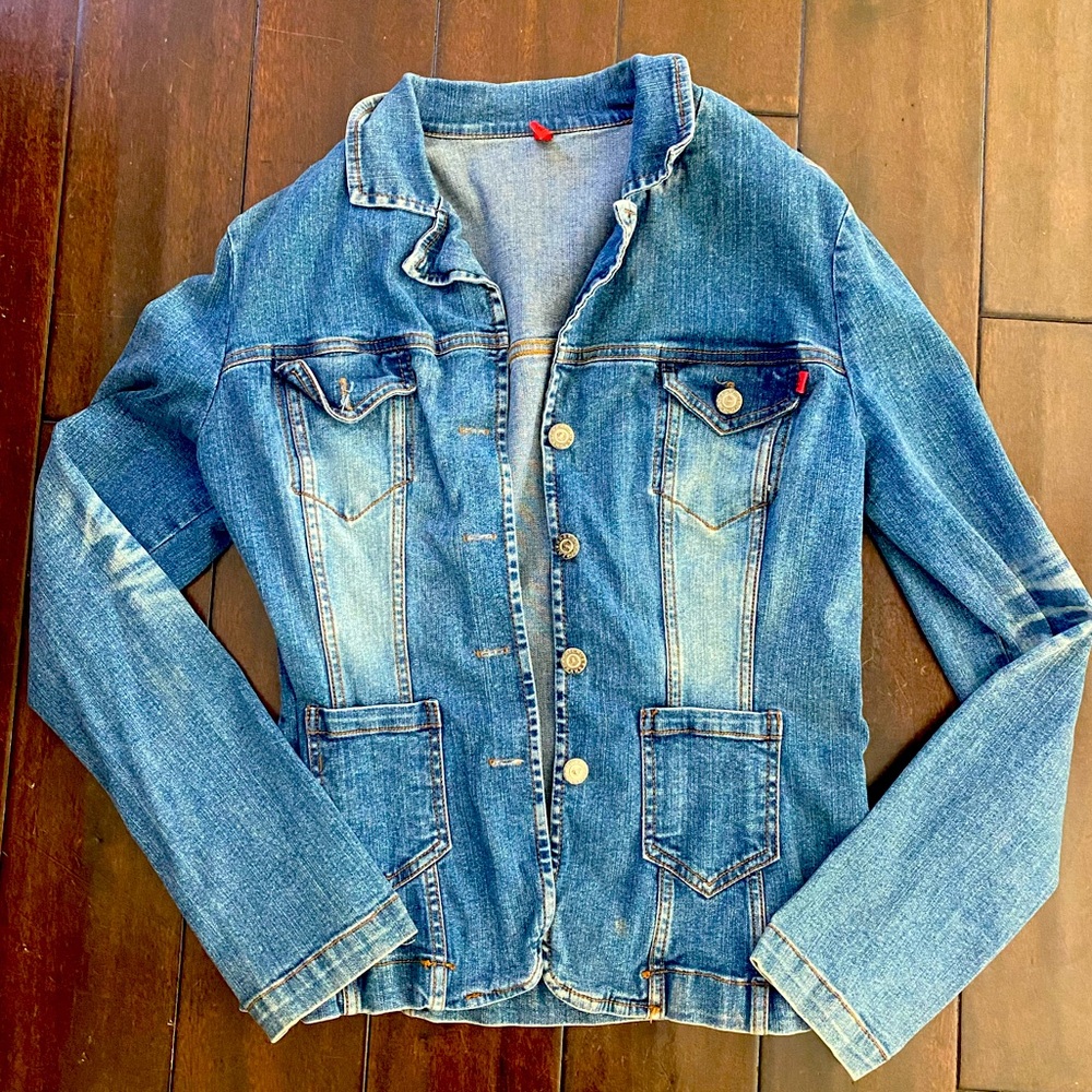 Vintage 90s Stretch denim jacket L